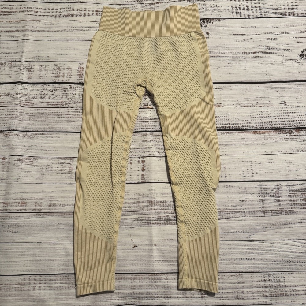 Nova Sport Leggings Pants Beige Tan Athletic Workout Women's Size Small